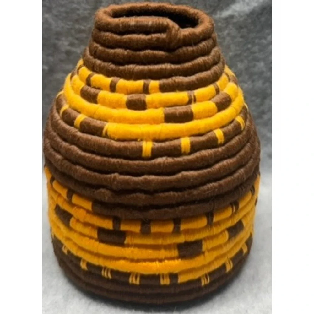 Vintage Tohono O'odham Coiled Olla Baskets Circa 1920 Native American Set of 2